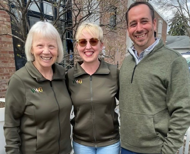 The Whitney Wealth Group team — Linda Royce, Whitney Emanuel, and Andy Bell